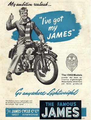 James advert from February 1949