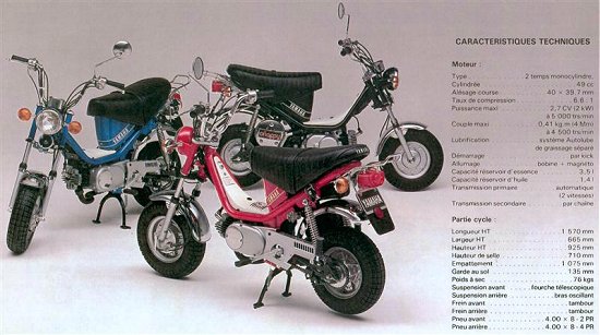 Yamaha Chappy sales brochure
