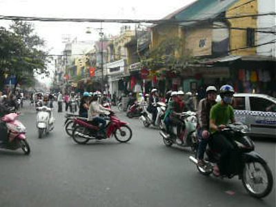 Mopeds on the streets of Hanoi