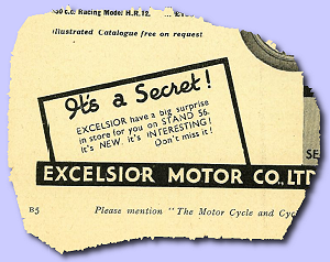 November 1937 Excelsior advert