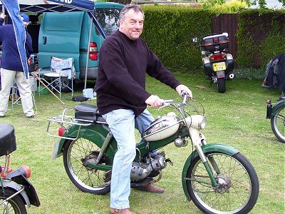 Dave Watson on his Puch