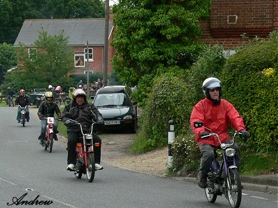 Riders leaving Earl Soham