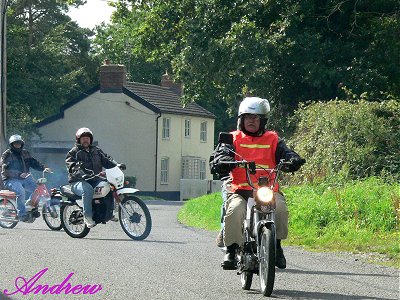 Dave Evans on a Puch