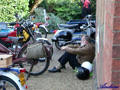 Taking a rest after the ride