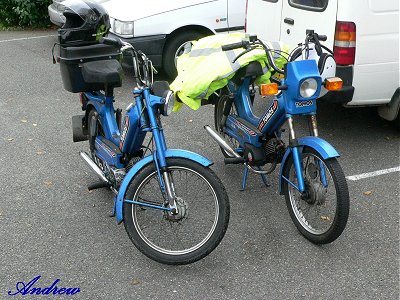 Two Tomos mopeds