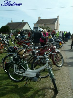 Raleigh Runabout in front of lots of other machines
