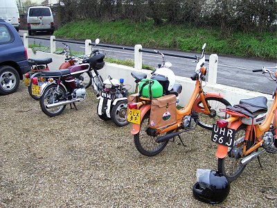 Mopeds at Friston Old Chequers