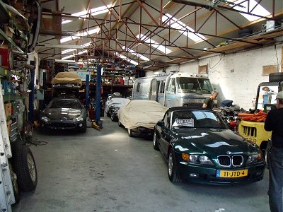Inside the garage