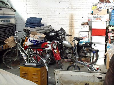 Inside the garage