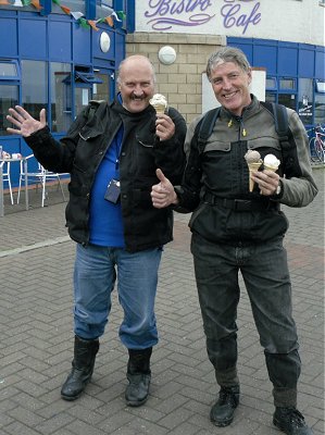 Thanks John; he bought me an ice cream for borrowing his bike!