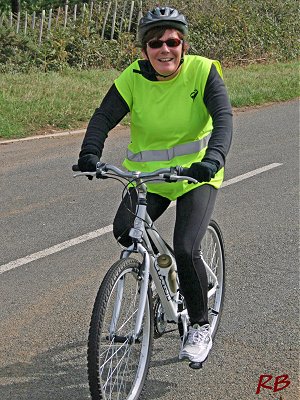 A rider on the cycle event