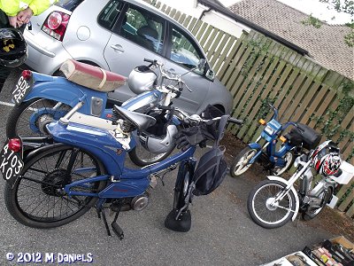 Blue mopeds