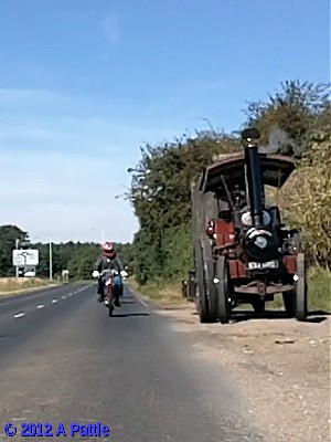 Chris overtakes a traction engine