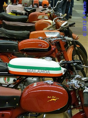 Line of Italian mopeds