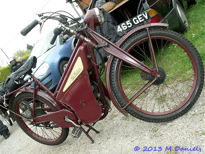 New Hudson autocycle at Lord Thurlow Village Hall