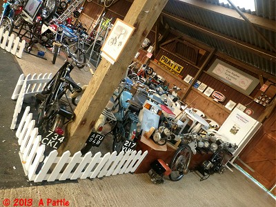 The engine display at the side of the stand