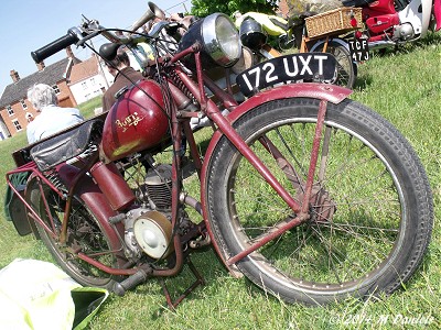 Bown motor cycle at Fair Green, Diss
