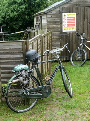 Bikes outside the pub at Waldringfield