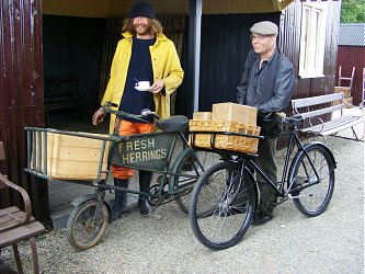 Tea break for carrier bike riders