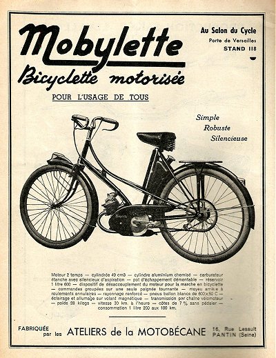 Mobylette picture from sales leaflet