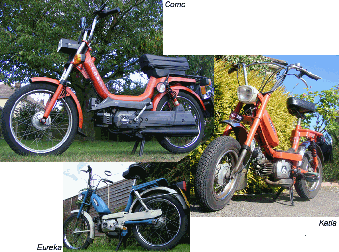 Out three Garelli mopeds: Como, Katia and Eureka