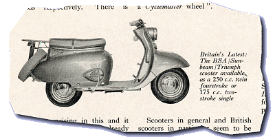 BSA-Sunbeam/Triumph scooters in Power & Pedal