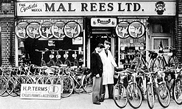 Mal Rees’s shop in 1952