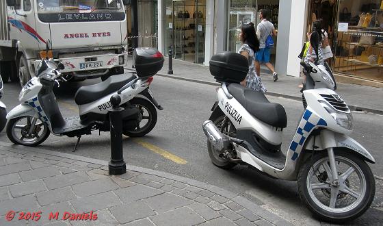 Police Peugeot scooters