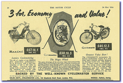 1956 Cyclemaster range