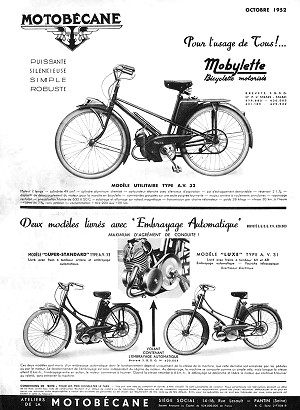 Mobylette leaflet October 1952