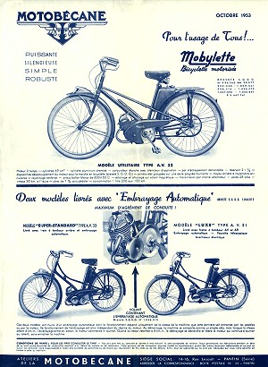 Mobylette leaflet October 1953