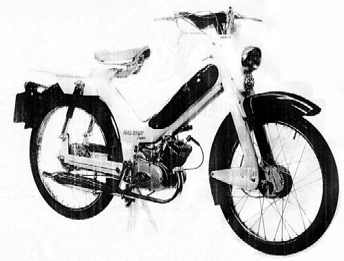 Photocopy of Raleigh moped picture
