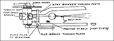 Sketch of rear stays