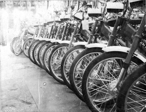 Puch Maxis in Alford Brothers' shop