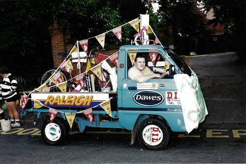 Bedford Rascal decorated for Felixstowe Carnival