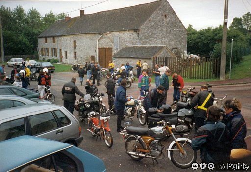 Bikes parked at the halfway stop