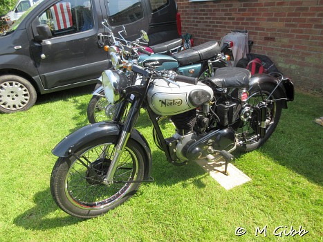 Norton motor cycle at Sweffling Bygones Museum Open Day
