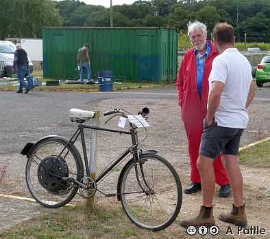 Andy Tiernan tries to sell a Cyclemaster to Jason