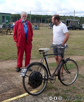 Andy Tiernan tries to sell a Cyclemaster to Jason