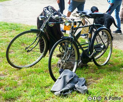 A Raleigh and a Rudge in Christchurch Park, Ipswich