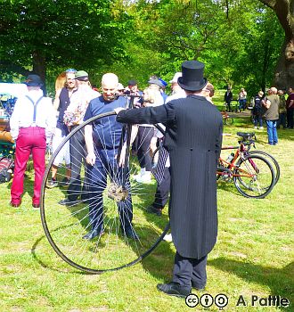 Penny-farthing in Christchurch Park, Ipswich