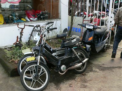 A couple of Puch mopeds