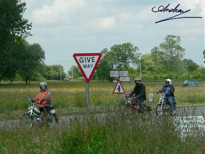 Mopeds at Saxtead Green