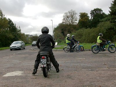 Ambrose doing his road safety no-no