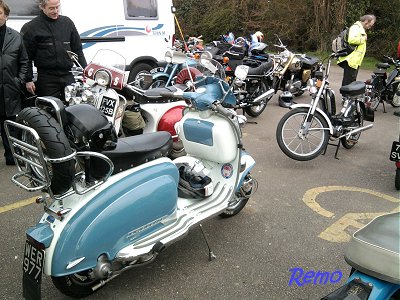 Riders and machines gathering at Duloe