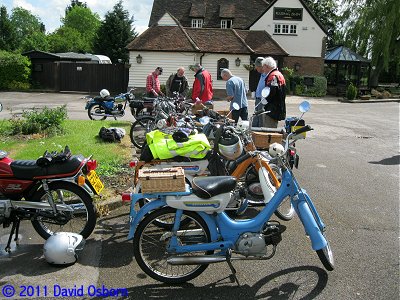 Bikes parked at the Rising Sun