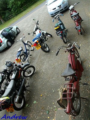 The bikes parked outside the hall