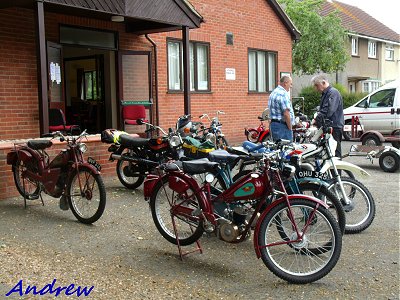 The bikes parked outside the hall