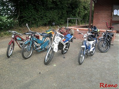 The bikes parked outside the hall