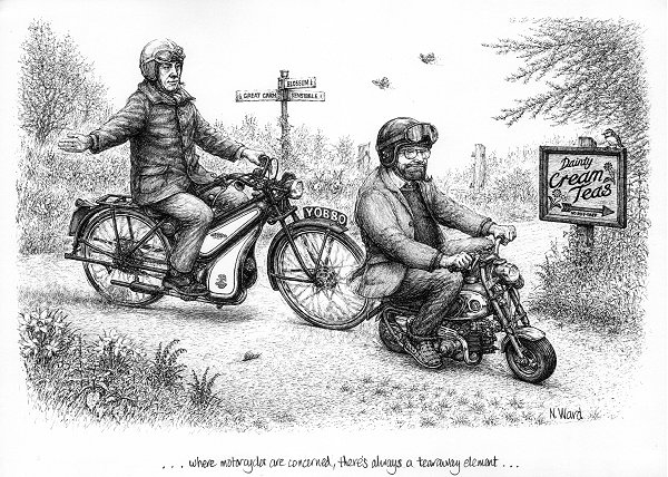 Monkey Bike and Autobyk drawing